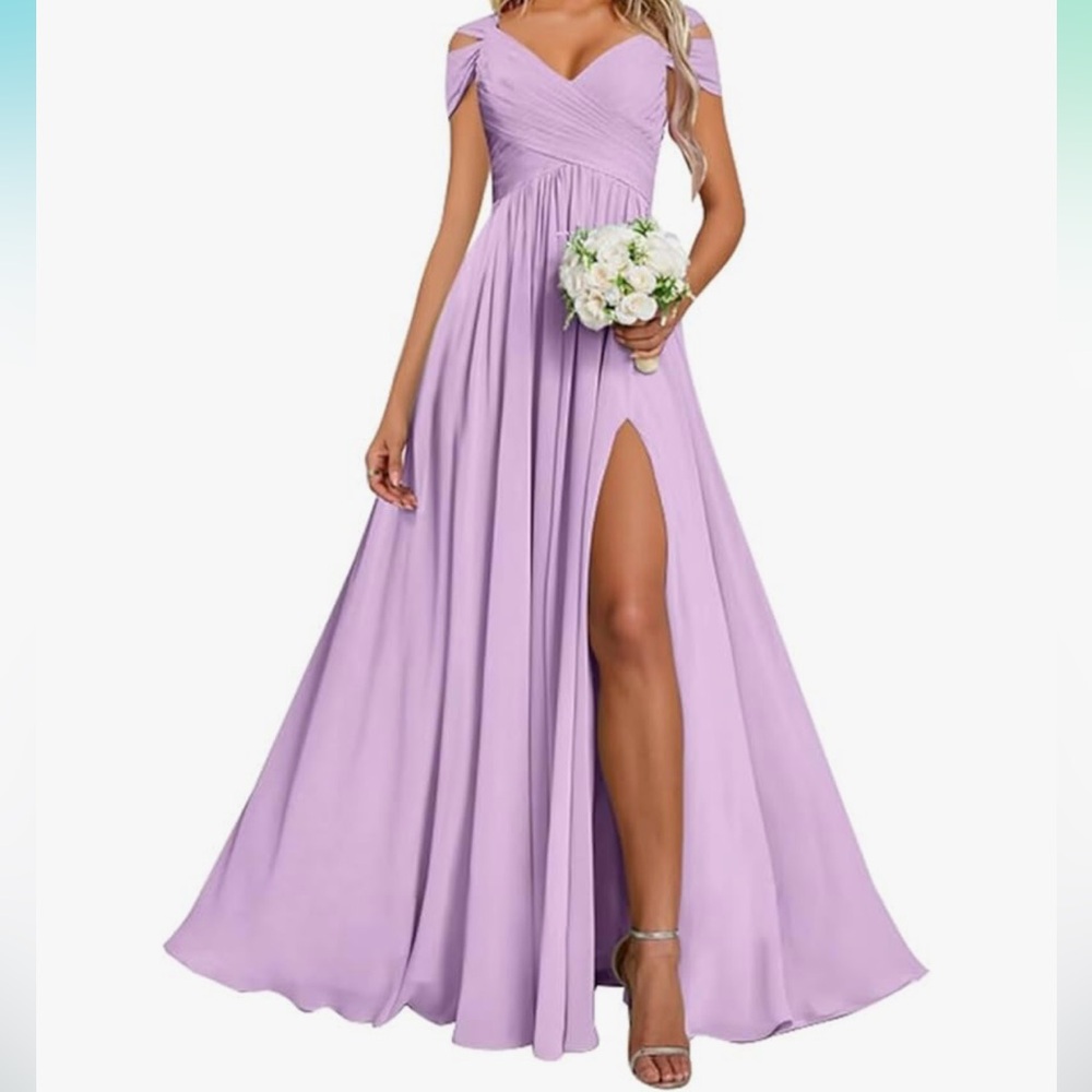 Elegant Lavender Evening Gown